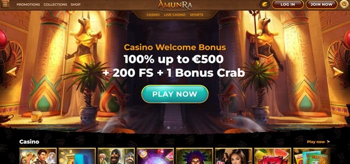 Il popolare Casinò AmunRa con pagamenti veloci